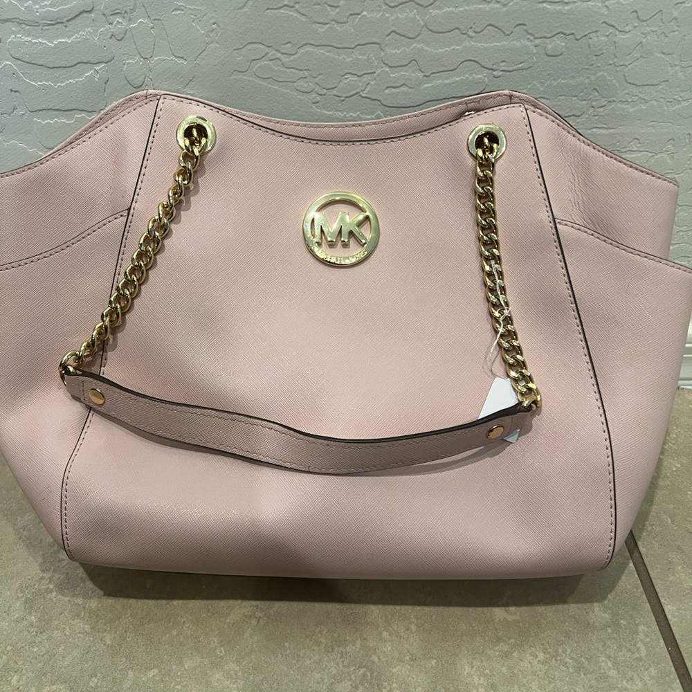 Michael Kors Pink Chain Tote Bag